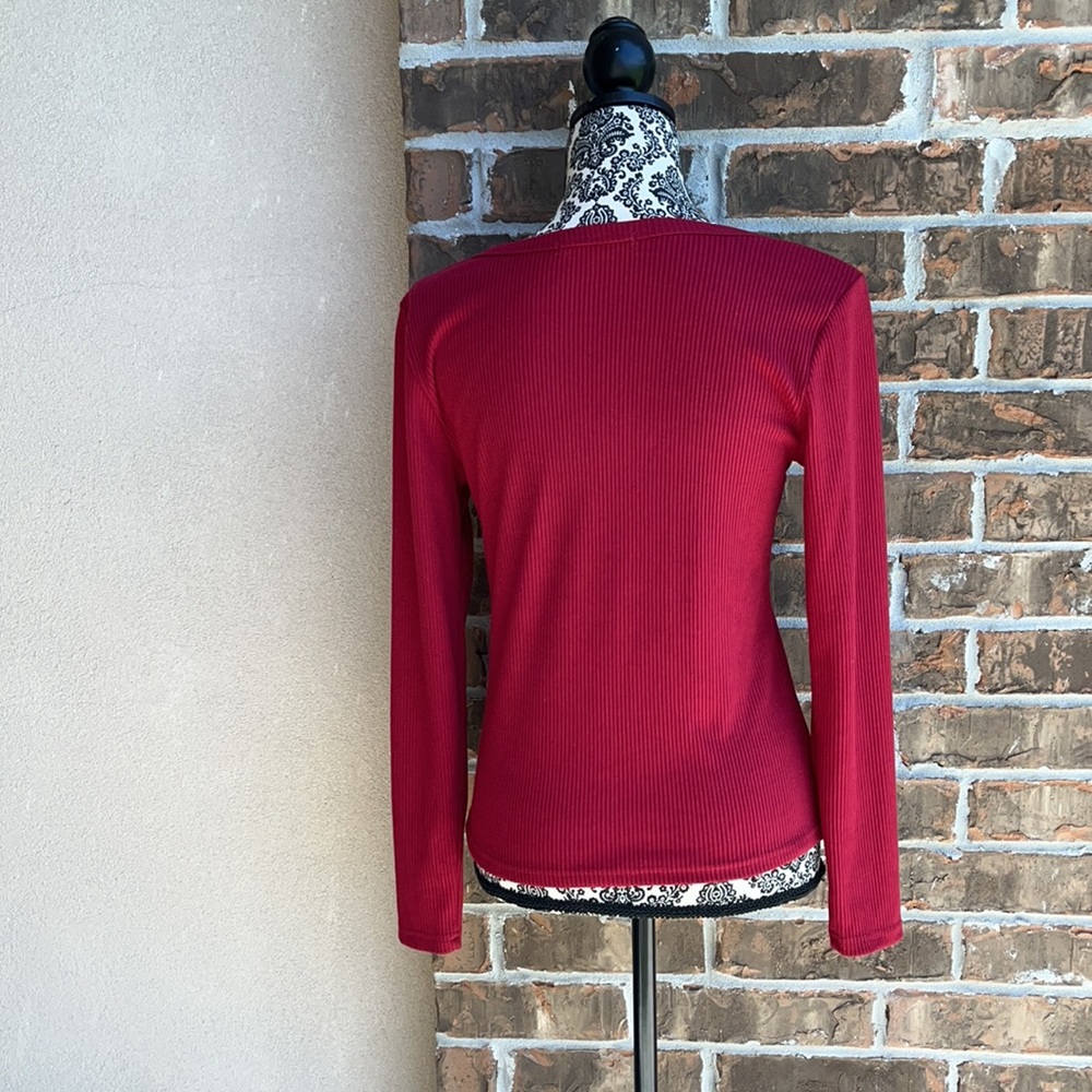 Red Knit Top - Picture 3 of 3